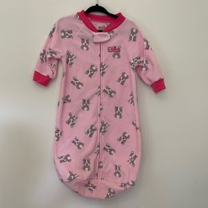 Fleece zip up baby sleep sack bag 0-9 months